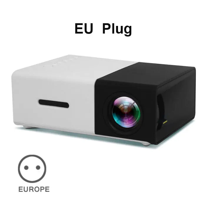 Salange YG300 Mini LED Projector Yg300 Upgraded Version 600 Lumen 320x240P HDMI-compatible USB Audio Home Media Player Beamer