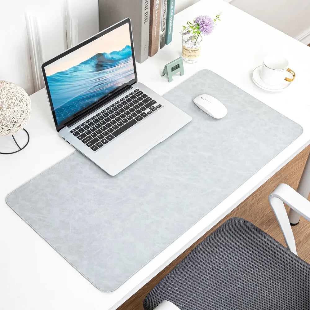 Leather Mouse Pad Crazy Horse Pattern Waterproof Keyboard Mice Mat Non-slip Extra Large Computer Laptop Mousepad Home Office