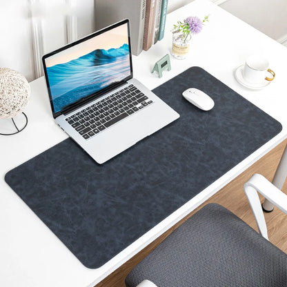Leather Mouse Pad Crazy Horse Pattern Waterproof Keyboard Mice Mat Non-slip Extra Large Computer Laptop Mousepad Home Office