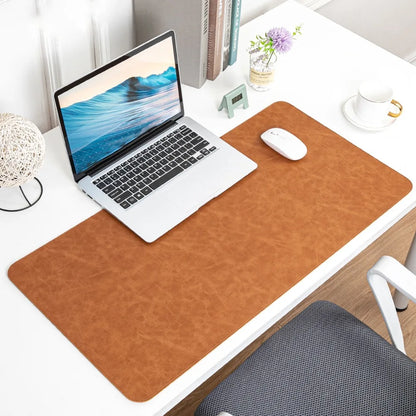 Leather Mouse Pad Crazy Horse Pattern Waterproof Keyboard Mice Mat Non-slip Extra Large Computer Laptop Mousepad Home Office